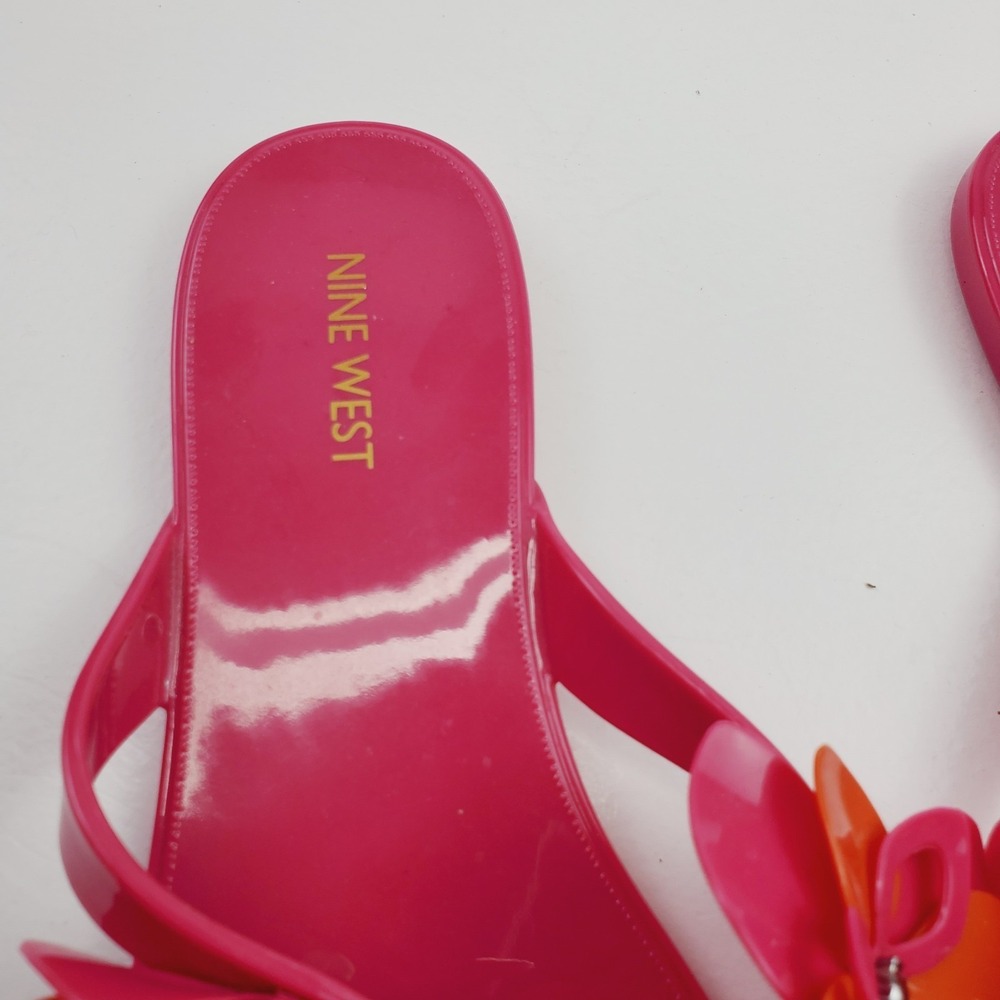 Nine West Women's Pink Sandals Size 9 Lightweight Floral Details - Picture 9 of 10